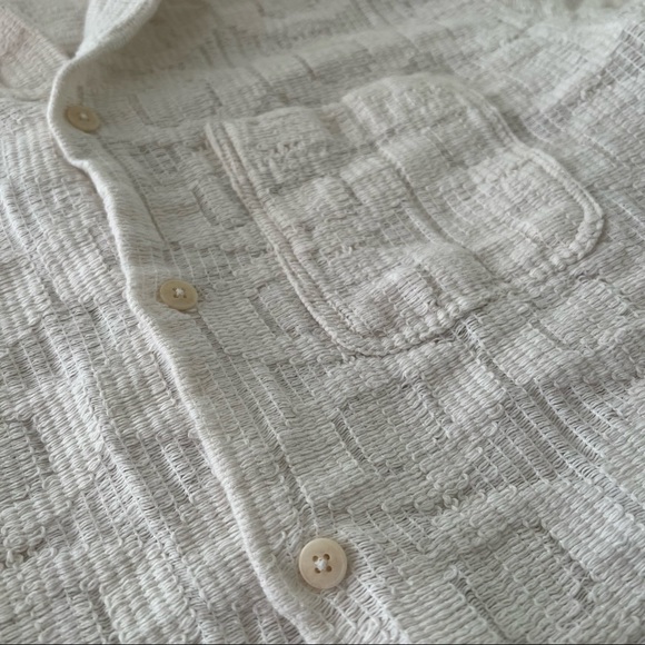 Zara Cream Short Sleeve Button Up - Picture 3 of 5